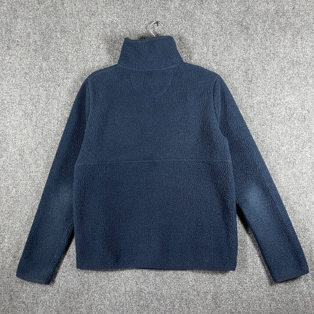 Vineyard Vines Half Zip Deep Pile Fleece Jacket Navy Blue Womens Small #2561 - Picture 2 of 10